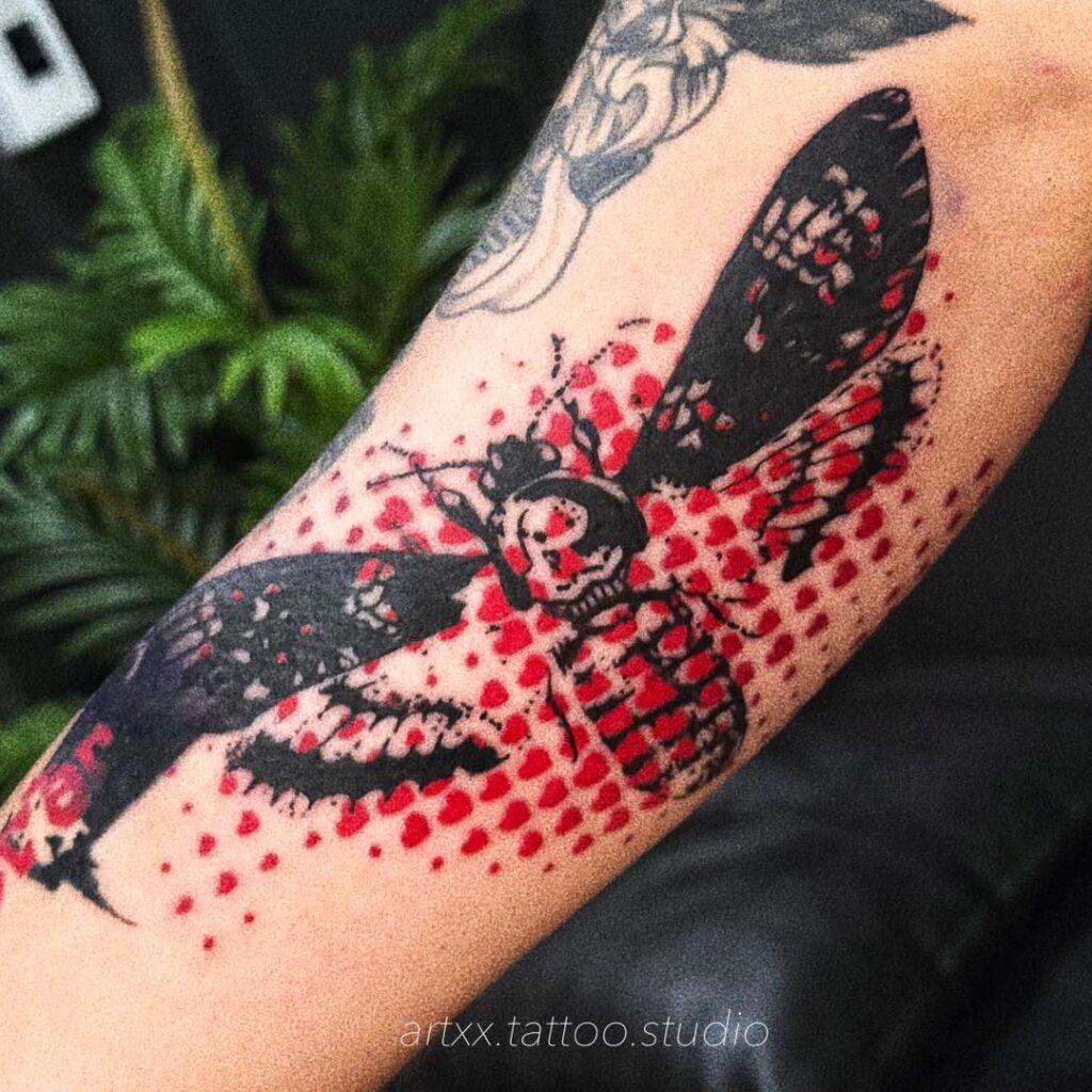 trash polka tattoo