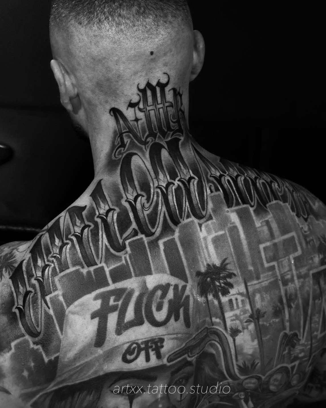 ลายสักเต็มหลัง ผลงานจาก Artxx Tattoo Studio